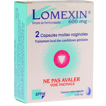 Lomexin 600mg - 2 capsules molles vaginales