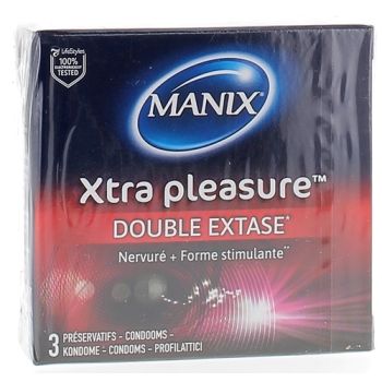 Préservatifs Xtra pleasure maximum de plaisir à deux Manix - 3 préservatifs