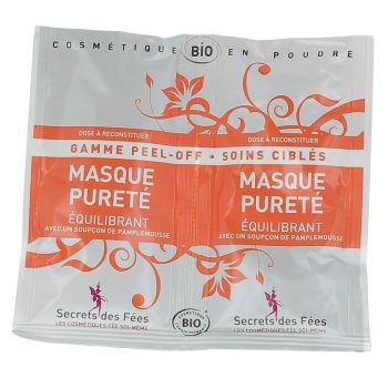 Masque pureté équilibrant BIO Secrets des fées - 2 sachets