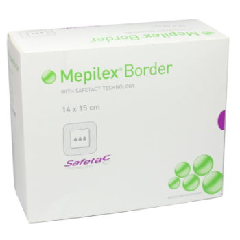 Mepilex border pansement hydrocellulaire 14x15cm - boite de 16 pansements