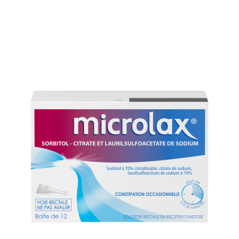 Microlax constipations occasionnelles - 12 pipettes de 5 ml