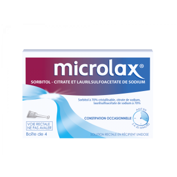 Microlax constipations occasionnelles - 4 pipettes de 5 ml