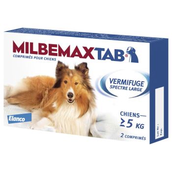 Milbemaxtab comprimé pour chien - boite de 2 comprimés