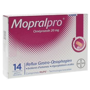 Mopralpro 20mg - 14 comprimés gastro-résistants