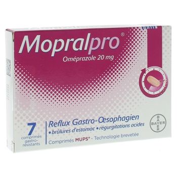 Mopralpro 20mg - 7 comprimés gastro-résistants