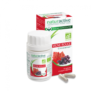 Vigne rouge bio Naturactive - boite de 60 gélules