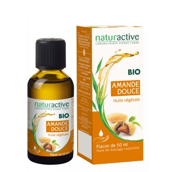 Huile végétale d'amande douce BIO Naturactive - flacon de 50 ml