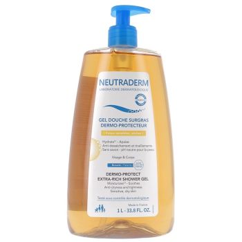 Gel douche surgras dermo-protecteur Neutraderm - flacon pompe de 1L