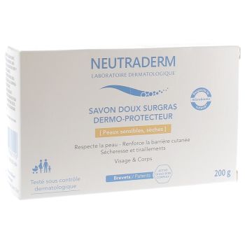 Savon doux surgras dermo-protecteur Neutraderm - pain de 200 g