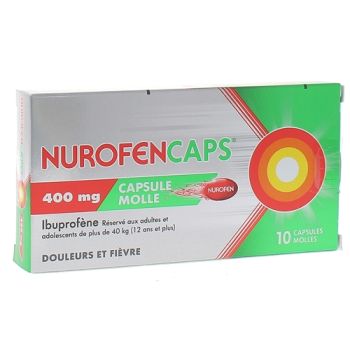 Nurofencaps 400mg capsules molles - boite de 10 capsules molles