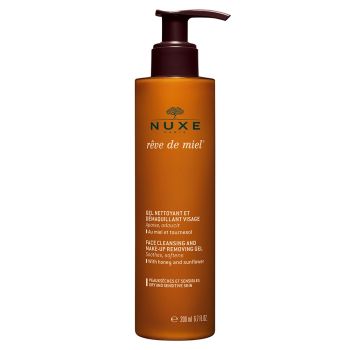 Rêve de miel gel nettoyant et démaquillant visage Nuxe - flacon-pompe de 200 ml