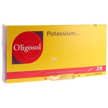 Oligosol Potassium solution buvable en ampoule - boîte de 28 ampoules