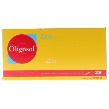 Oligosol zinc solution buvable en ampoule - boîte de 28 ampoules