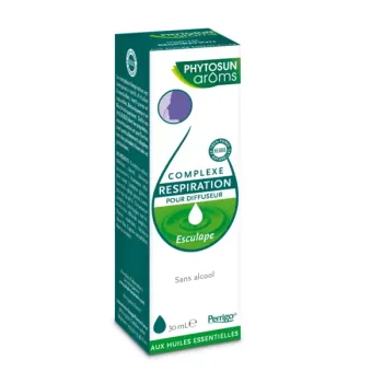 Complexe d'huile essentielles respiration Esculape Phytosun arôms - flacon de 30 ml