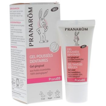 PranaBB gel gingival poussées dentaires bio Pranarôm - flacon de 15 ml