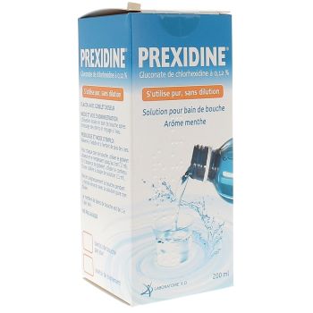 Prexidine 0,12% solution pour bain de bouche - flacon de 200 ml