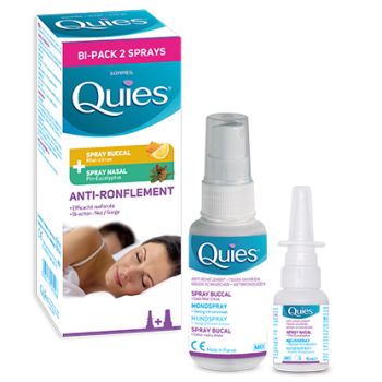 Quies Anti-Ronflement - spray nasal 15 ml + spray buccal 70 ml