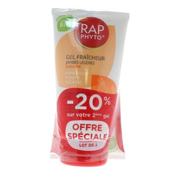 Rap phyto gel tonic jambes légères parfum agrumes - lot de 2 tubes de 150 ml