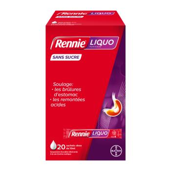 Rennieliquo sans sucre suspension buvable - boîte de 20 sachets