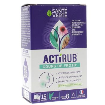 Actirub coups de froid Santé verte - boîte de 15 sachets