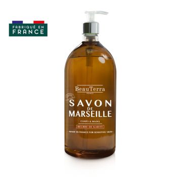 Savon de marseille beurre de karité Beauterra - flacon de 300 ml