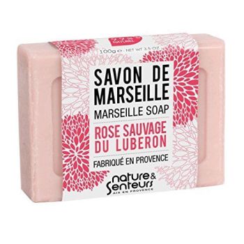 Savon de Marseille rose sauvage du Luberon Nature & Senteurs - pain de 100 g