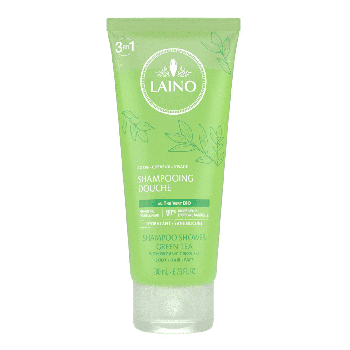 Shampooing douche 3 en 1 au thé vert bio Laino - tube de 200 ml