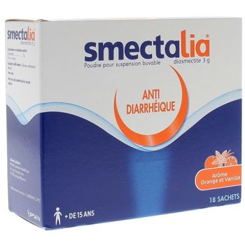 Smectalia 3g diarrhée aiguë arôme orange-vanille - 18 sachet-doses