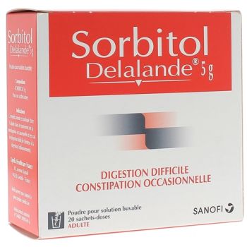 Sorbitol Delalande 5g poudre pour solution buvable en sachet-dose - boîte de 20 sachets