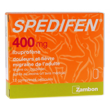 Spedifen 400mg comprimé pelliculé - boite de 12 comprimés