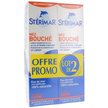 Spray nez bouché Stérimar - lot de 2 sprays de 100 ml