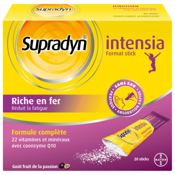 Supradyn Intensia Vitamines, Minéraux et Fer 20 sticks Réduit la fatigue