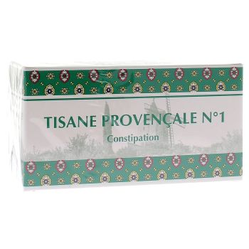 Tisane provençale N°1 constipation, plantes pour tisane en sachet - boite de 24 sachets