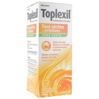 Toplexil 0,33mg/ml sans sucre - flacon de 150 ml