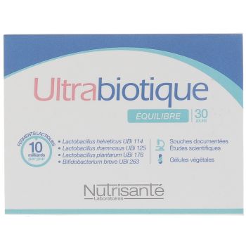 Ultrabiotique équilibre Nutrisanté - boite de 30 gélules