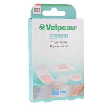 Pansements prédécoupés transparent Velpeau - 30 pansements