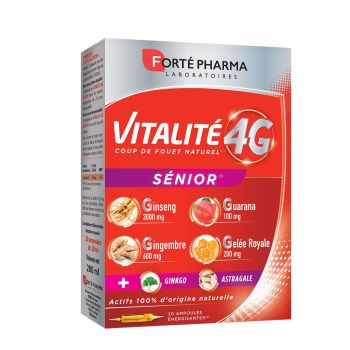 Vitalité 4G sénior Forté pharma - boite 20 ampoules