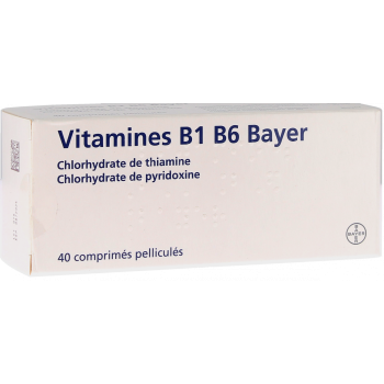 Vitamine B1 B6 Bayer - 40 comprimés pelliculés