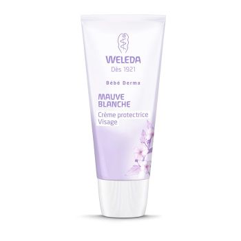 Crème protectrice visage à la mauve blanche Weleda bébé - tube de 50 ml