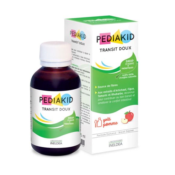 Pediakid transit doux goût pomme - flacon de 125 ml