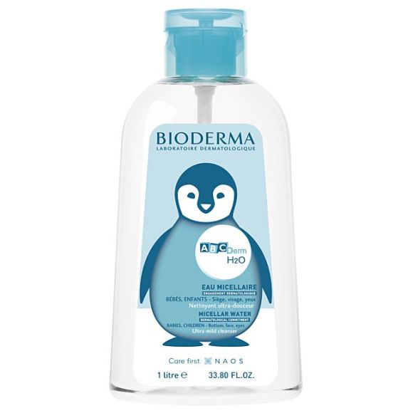 ABCDerm H2O Eau micellaire Bioderma - flacon à pompe de 1L