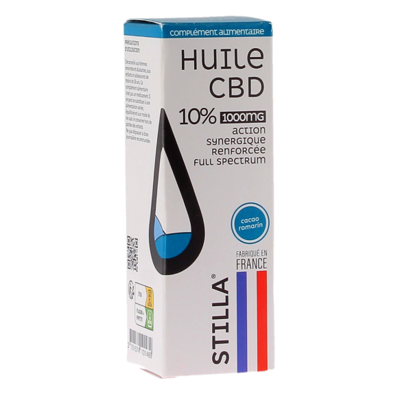 Huile CBD 10% cacao-romarin Stilla - flacon de 10ml