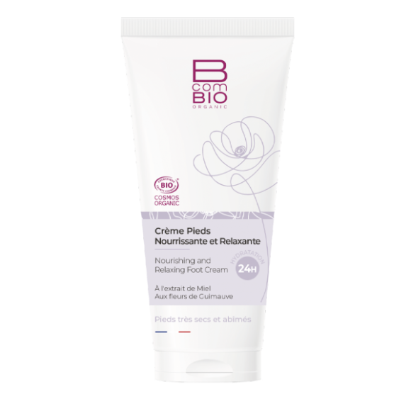 Crème pieds nourrissante et relaxante BcomBIO - tube de 100ml