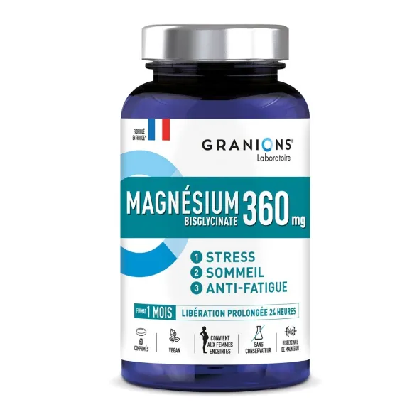 Magnésium bisglycinate 360 mg Granions - boîte de 60 comprimés