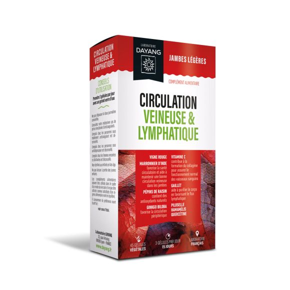 Circulation veineuse et lymphatique Dayang - boîte de 45 gélules