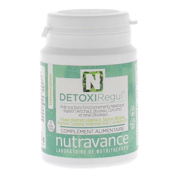 DETOXIRegul Nutravance - boîte de 30 comprimés