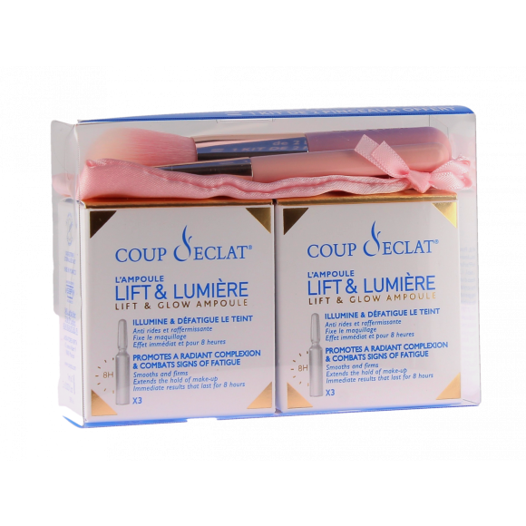 Ampoules Lift & Lumière Coup d'Éclat - lot de 2 x 3 ampoules + 1 kit de 2 pinceaux offert