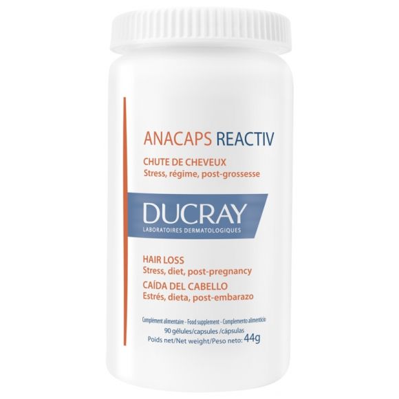 Anacaps reactiv pour cheveux et ongles Ducray - boîte de 3x30 capsules à avaler