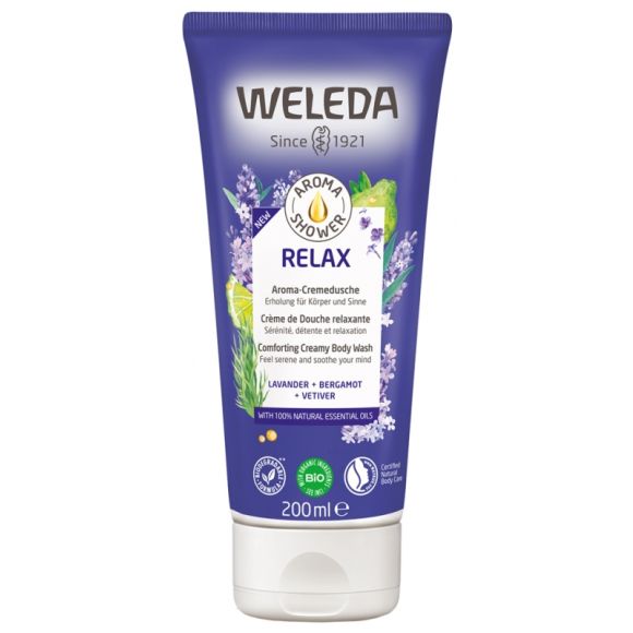 Aroma Shower Relax Crème de douche relaxante bio Weleda - tube de 200 ml