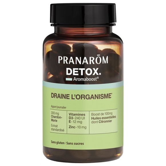 Aromaboost Détox Pranarôm - pot de 60 capsules